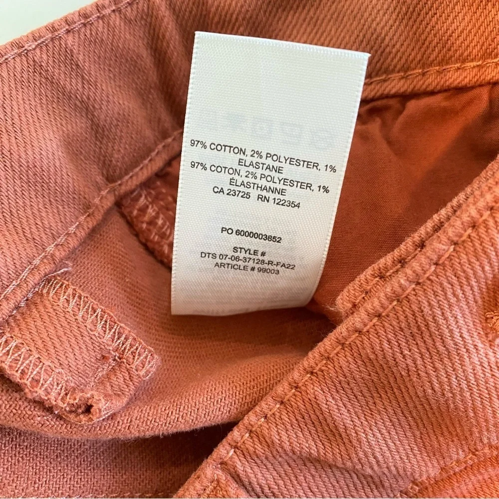 Aritzia Wilfred Free Modern Cargo Pant Rust Red Brown Button Fly High Rise